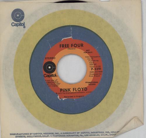 Pink Floyd Free Four US Promo 7